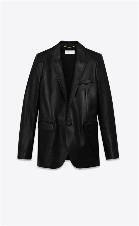 blazer ysl donna|st laurent leather blazer.